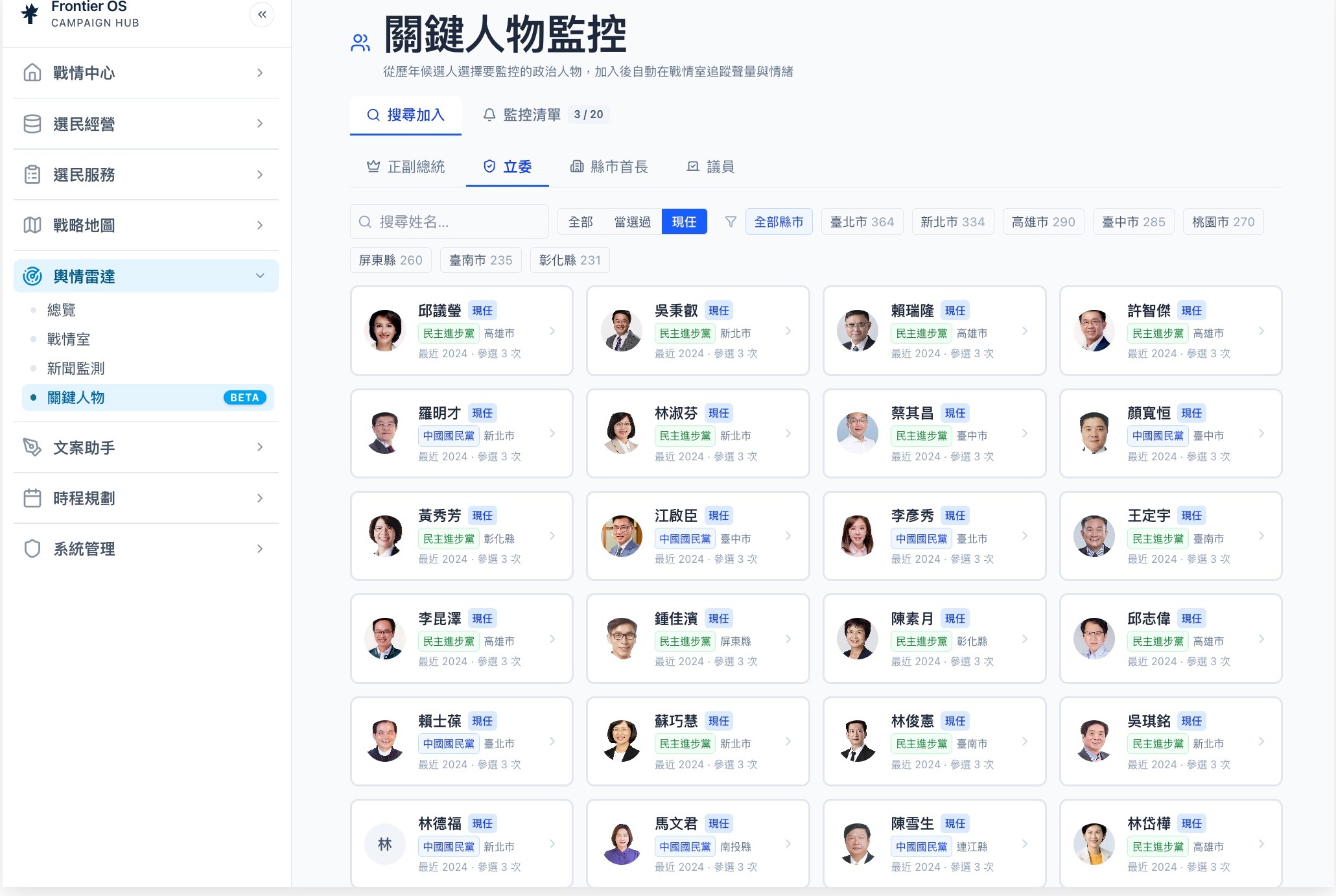 Frontier OS 輿情追蹤模組